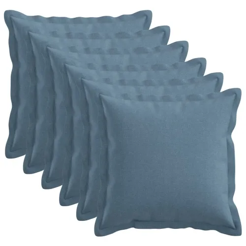 Presvlaka za jastuk 6 pcs HOUTEN Traper plava 45 x 45 cm - Trapere plave boje 45 x 45 cm 6 Cijena