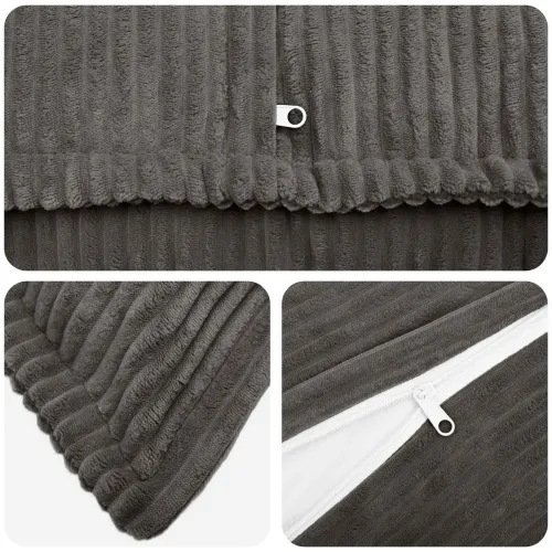 Presvlaka za jastuk 12 kom. HOUTEN Tamnosiva 45 x 45 cm Kord - Tamnosiva 45 x 45 cm 12 Cijena