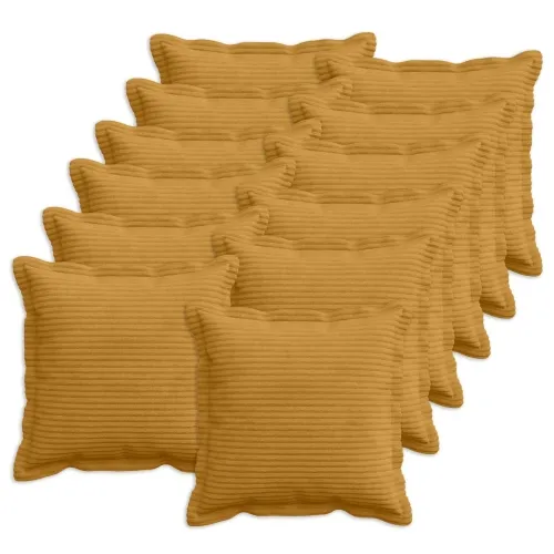 Presvlaka za jastuk 12 kom. HOUTEN Žuta 45 x 45 cm Kord - Žuta 45 x 45 cm 12 Cijena