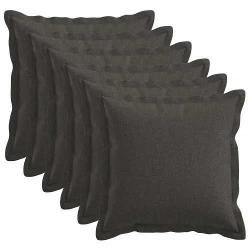 Presvlaka za jastuk 6 pcs HOUTEN Tamnosiva 50 x 50 cm - Tamnosiva 50 x 50 cm 6 Cijena