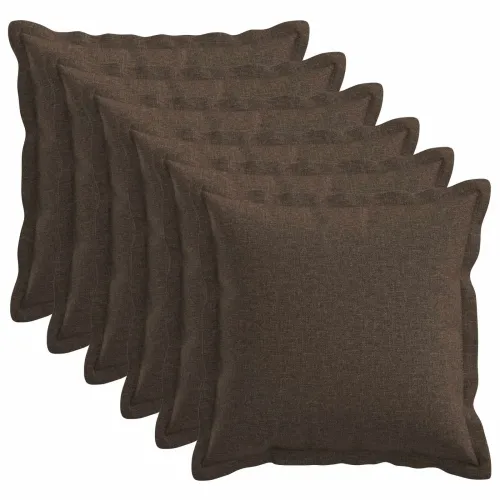 Presvlaka za jastuk 6 pcs HOUTEN Sivosmeđa 50 x 50 cm - Sivosmeđa 50 x 50 cm 6 Cijena