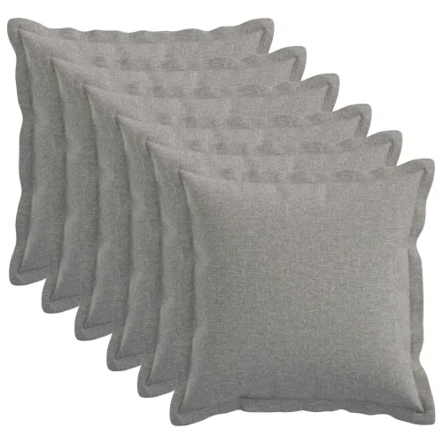 Presvlaka za jastuk 6 pcs HOUTEN Oblačnosiva 50 x 50 cm - Siva tkanina oblak 50 x 50 cm 6 Cijena