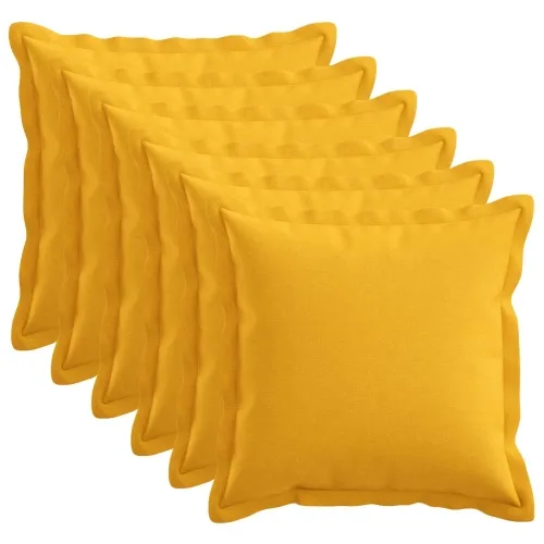 Presvlaka za jastuk 6 pcs HOUTEN Svijetlo žuta 50 x 50 cm - Svjetložuta 50 x 50 cm 6 Cijena