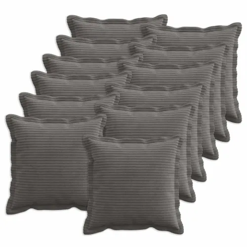 Presvlaka za jastuk 12 kom. HOUTEN Tamnosiva 50 x 50 cm Kord - Tamnosiva 50 x 50 cm 12 Cijena