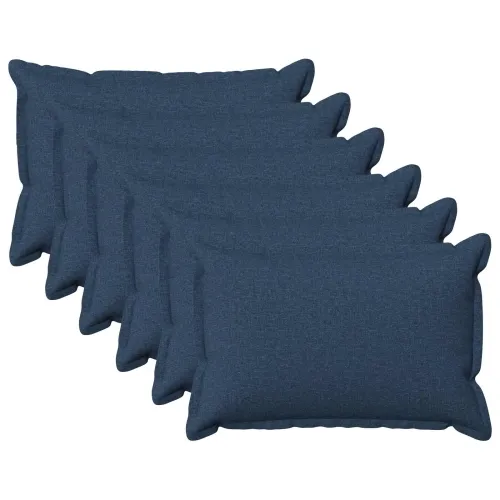 Presvlaka za jastuk 6 pcs HOUTEN Plava 50 x 70 cm Umjetni lan - Plava 50 x 70 cm 6 Cijena