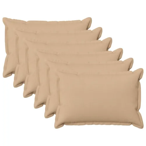 Presvlaka za jastuk 6 pcs HOUTEN Krem 50 x 80 cm Umjetni lan - Krem 50 x 80 cm 6 Cijena