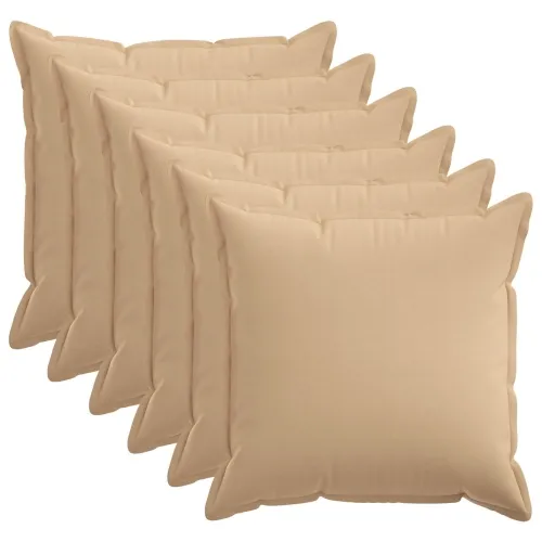 Presvlaka za jastuk 6 pcs HOUTEN Krem 55 x 55 cm Umjetni lan - Krem 55 x 55 cm 6 Cijena