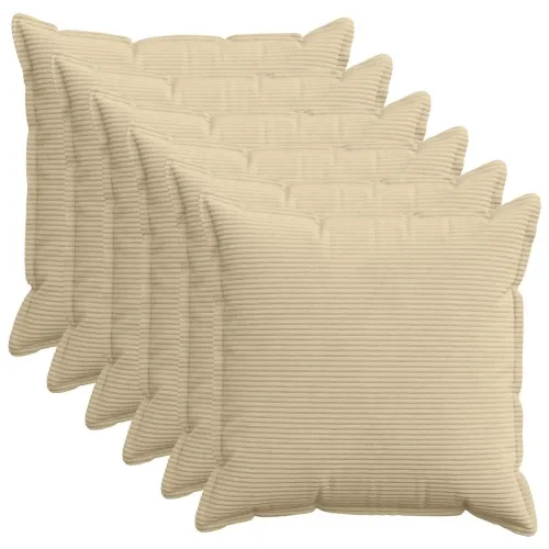 Presvlaka za jastuk 6 kom. HOUTEN Svijetlozeleni sivi Kord - Siva zelena 60 x 60 cm 6 Cijena