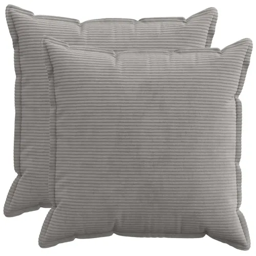 Presvlaka za jastuk 2 kom. HOUTEN Svjetlosiva 65 x 65 cm Kord - Svjetlosiva 65 x 65 cm 2 Cijena