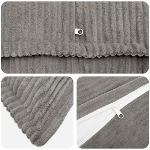 Presvlaka za jastuk 2 kom. HOUTEN Svjetlosiva 65 x 65 cm Kord - Svjetlosiva 65 x 65 cm 2 Cijena