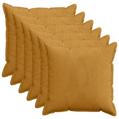 Presvlaka za jastuk 6 kom. HOUTEN Žuta 70 x 70 cm Kord - Žuta 70 x 70 cm 6 Cijena