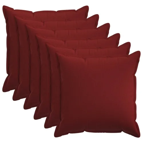 Presvlaka za jastuk 6 pcs HOUTEN Vinska crvena 80 x 80 cm - boja crnog vina 80 x 80 cm 6 Cijena