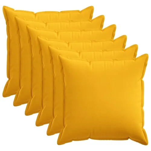 Presvlaka za jastuk 6 kom. HOUTEN Svijetlo žuta 80 x 80 cm - Svjetložuta 80 x 80 cm 6 Cijena