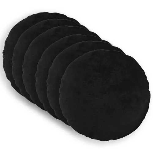 Presvlaka za jastuk 6 pcs HEERLEN Crna Ø 60 cm Flanel - Crna Ø 60 cm 6 Cijena