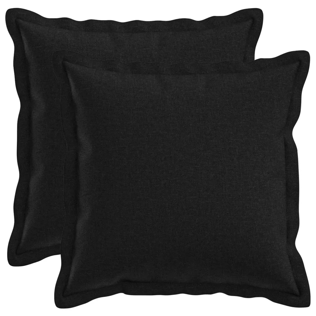 Jastuk s jastukom HOUTEN 2 kom. Crna Umjetni lan - Crna 40 x 40 cm 2