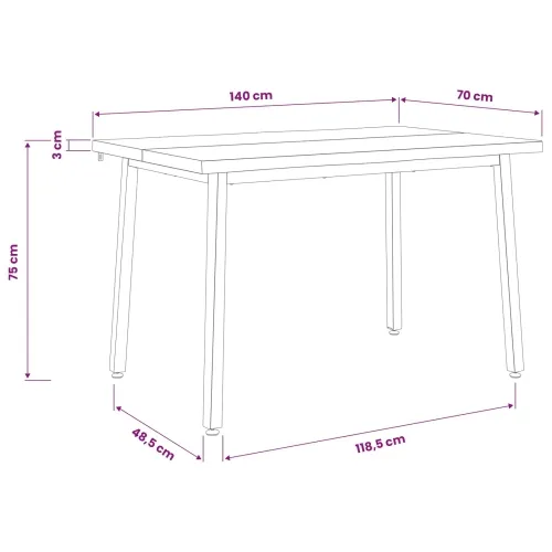 140 x 70 x 75 cm Čvrsto drvo akacije Prirodna i kava Pravokutni - Prirodno, kava 140 x 70 x 75 cm Živi rub Cijena