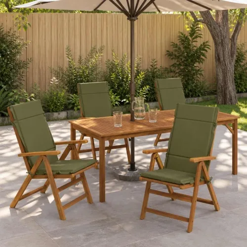 Jastučići za stolice s visokim naslonom - 6 komada GEMERT 6 pcs - Maslinasta zelena (melange) 120 x 50 x 3 cm 6 Cijena
