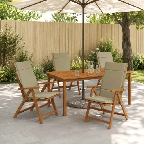 Jastučići za stolice s visokim naslonom - 4 komada GEMERT 4 pcs - Svijetlo zelena (melange) 120 x 50 x 3 cm 4 Cijena