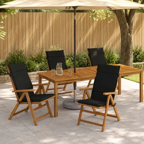 Jastučići za stolice s visokim naslonom - 4 komada GEMERT 4 pcs - Crna (melange) 120 x 50 x 3 cm 4 Cijena