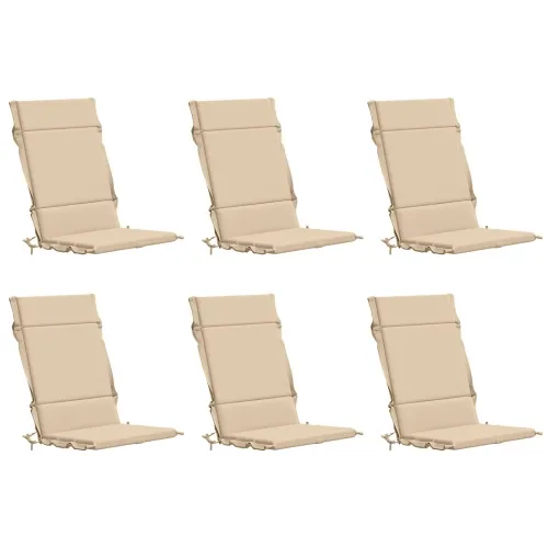 Jastučići za stolice s visokim naslonom - 6 komada GEMERT 6 pcs - Krem (melange) 120 x 50 x 3 cm 6 Cijena