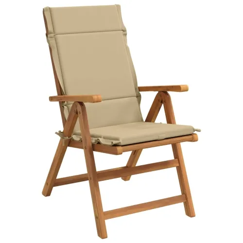 Jastučići za stolice s visokim naslonom - 4 komada GEMERT 4 pcs - Bež (poliester) 120 x 50 x 3 cm 4 Cijena