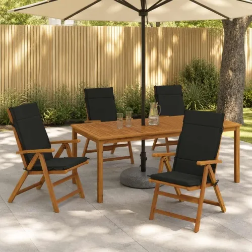 Jastučići za stolice s visokim naslonom - 4 komada GEMERT 4 pcs - Crna (poliester) 120 x 50 x 3 cm 4 Cijena
