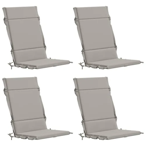 Jastučići za stolice s visokim naslonom - 4 komada GEMERT 4 pcs - Siva (poliester) 120 x 50 x 3 cm 4 Cijena