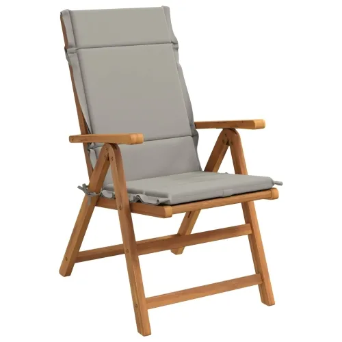 Jastučići za stolice s visokim naslonom - 4 komada GEMERT 4 pcs - Siva (poliester) 120 x 50 x 3 cm 4 Cijena