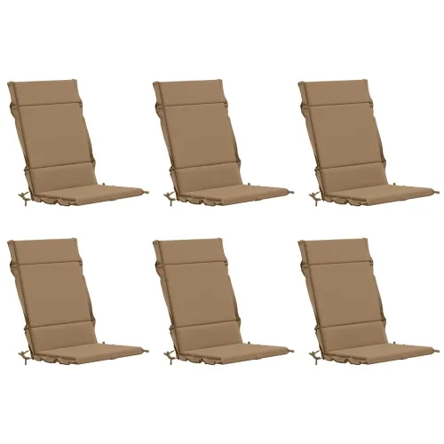 Jastučići za stolice s visokim naslonom - 6 komada GEMERT 6 pcs - Taupe (poliester) 120 x 50 x 3 cm 6 Cijena