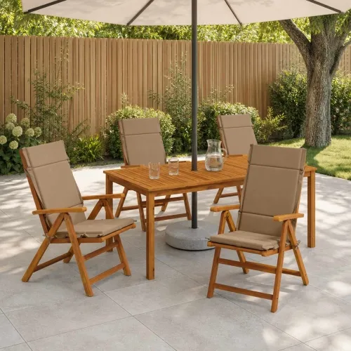 Jastučići za stolice s visokim naslonom - 6 komada GEMERT 6 pcs - Taupe (poliester) 120 x 50 x 3 cm 6 Cijena