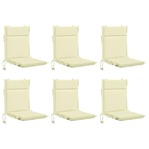 Jastučići za stolice s visokim naslonom - 6 komada GEMERT 6 pcs - Krem (poliester) 110 x 50 x 3 cm 6 Cijena