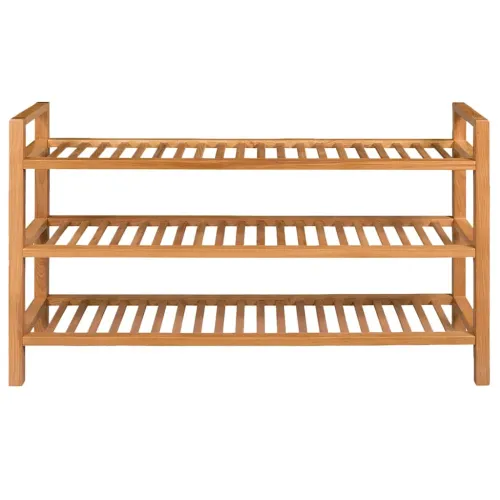 Stalak za obuću s 3 police 100x27x60 cm od masivne hrastovine - 1 60 cm 100 cm 1 Cijena