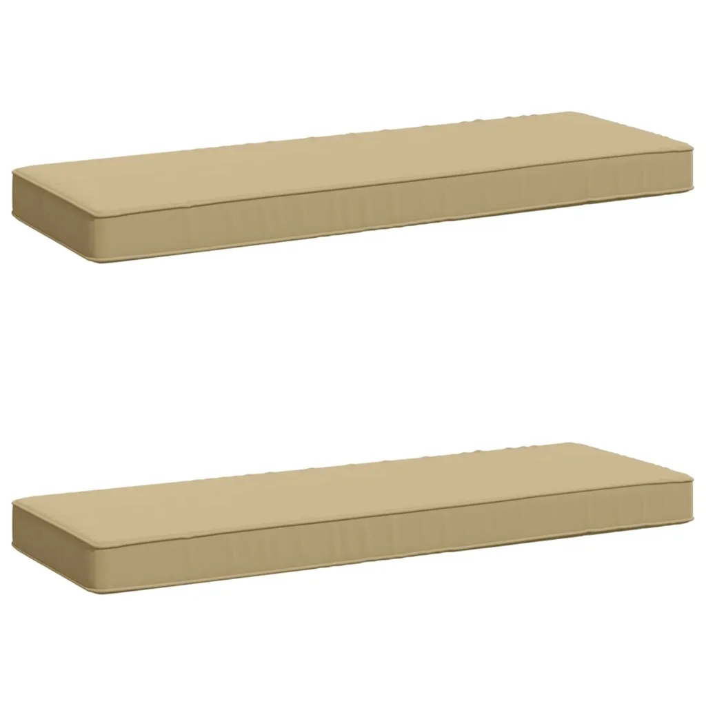 Jastučići za klupe - 2 dijela VUGHT 2 kom. 100% poliester Bež - Bež 80 x 40 x 5 cm Poliester