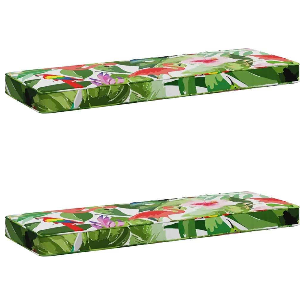 Jastučići za klupe - 2 dijela VUGHT 2 kom. 100% poliester - Šareni 80 x 40 x 5 cm Poliester