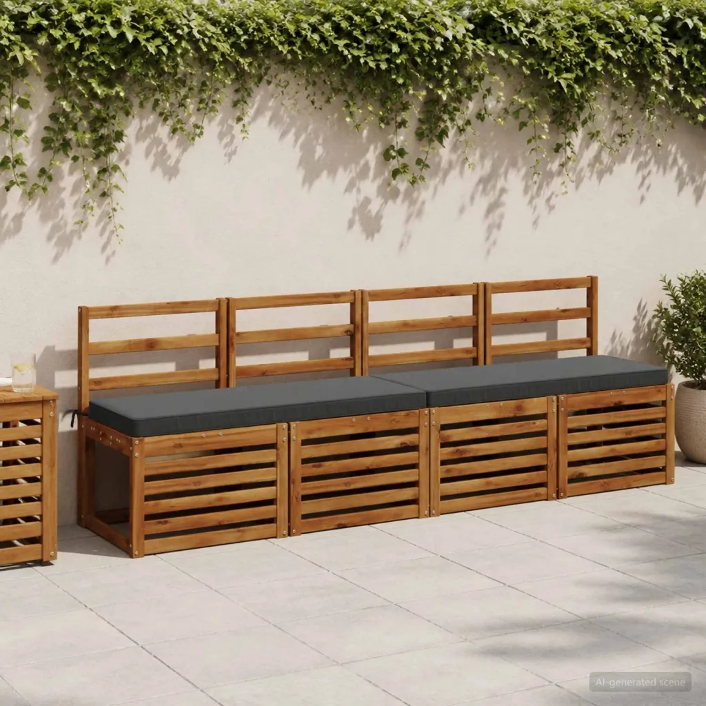 Jastučić za klupu - 1 dio VUGHT 100% poliester Antracit - Antracit 120 x 40 x 5 cm Poliester