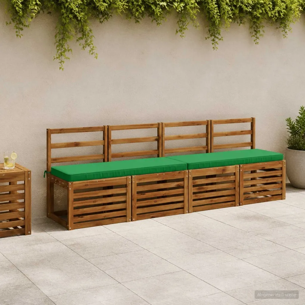 Jastučić za klupu - 1 dio VUGHT 100% poliester Zelena - Zelena 120 x 40 x 5 cm Poliester