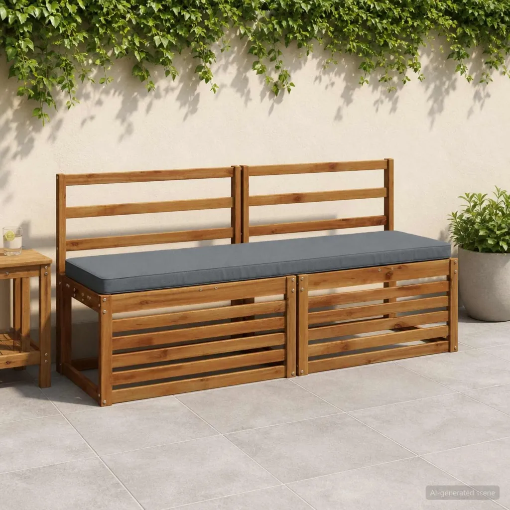Jastučić za klupu - 1 dio VUGHT 100% poliester Plava - Plava 150 x 40 x 5 cm Melange