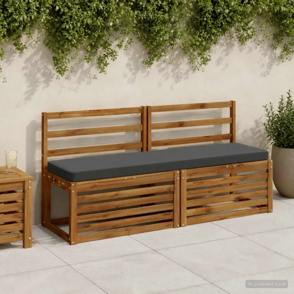 Jastučić za klupu - 1 dio VUGHT 100% poliester Antracit - Antracit 150 x 40 x 5 cm Poliester