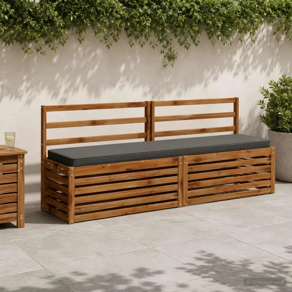 Jastučić za klupu - 1 dio VUGHT 100% poliester Antracit - Antracit 170 x 40 x 5 cm Melange