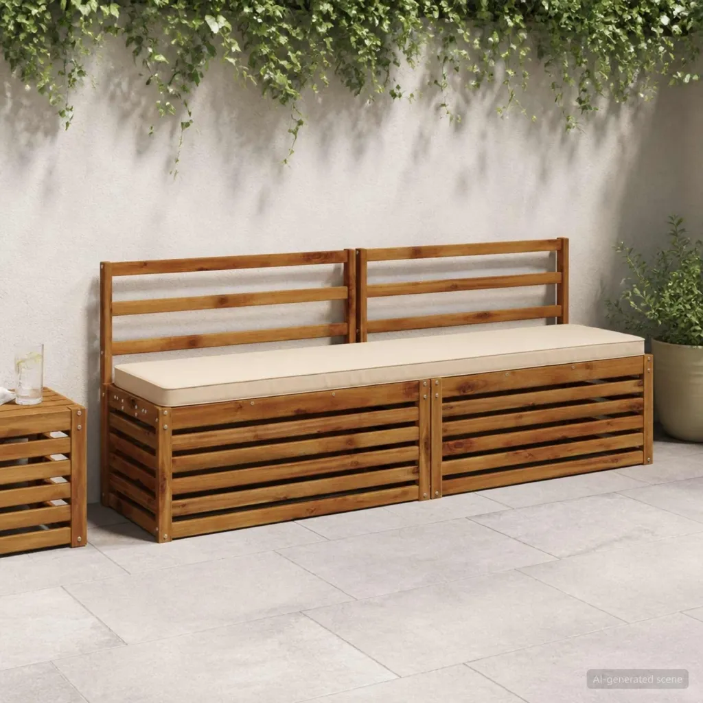 Jastučić za klupu - 1 dio VUGHT 100% poliester Krem - Krem 170 x 40 x 5 cm Melange
