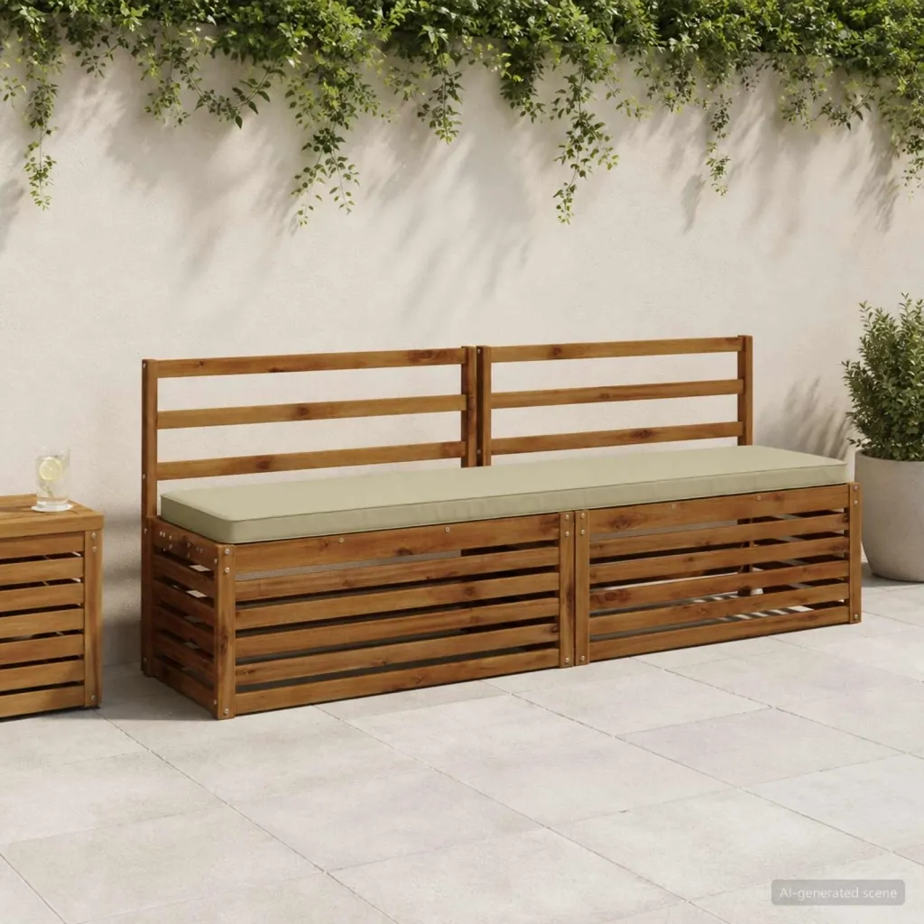 Jastučić za klupu - 1 dio VUGHT 100% poliester Svijetlo zelena - Svijetlo zelena 180 x 40 x 5 cm Melange