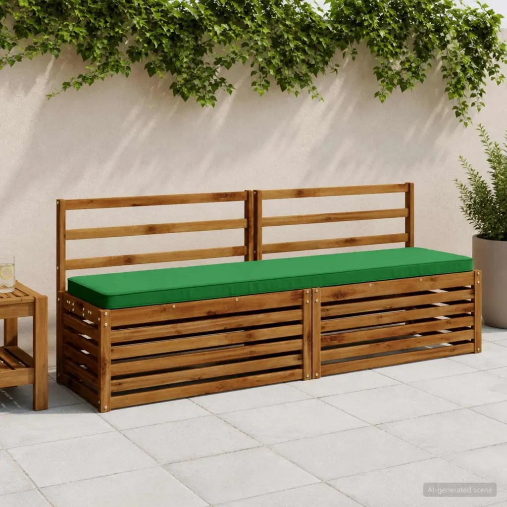 Jastučić za klupu - 1 dio VUGHT 100% poliester Zelena - Zelena 180 x 40 x 5 cm Poliester