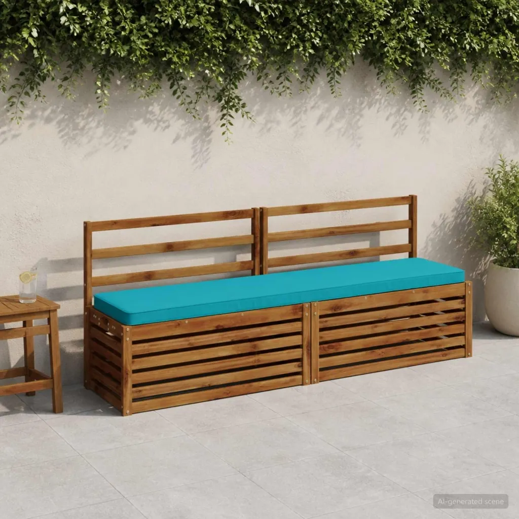 Jastučić za klupu - 1 dio VUGHT 100% poliester Tirkizna - Tirkizna 180 x 40 x 5 cm Poliester