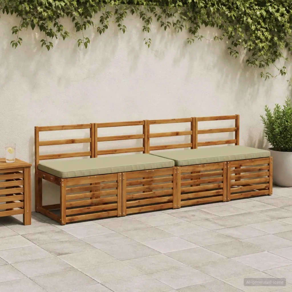 Jastučić za klupu - 1 dio VUGHT 100% poliester Svijetlo zelena - Svijetlo zelena 100 x 50 x 5 cm Melange
