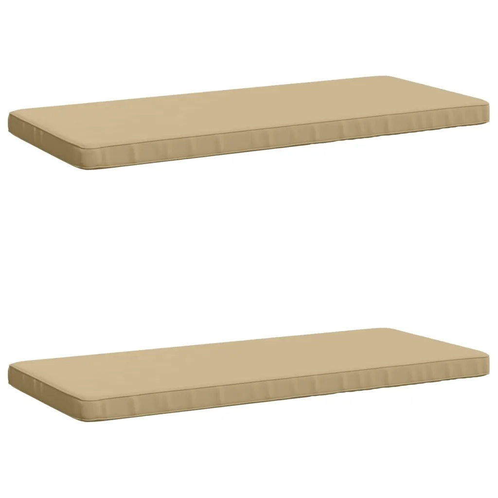 Jastučići za klupe - 2 dijela VUGHT 2 kom. 100% poliester Bež - Bež 100 x 50 x 5 cm Poliester