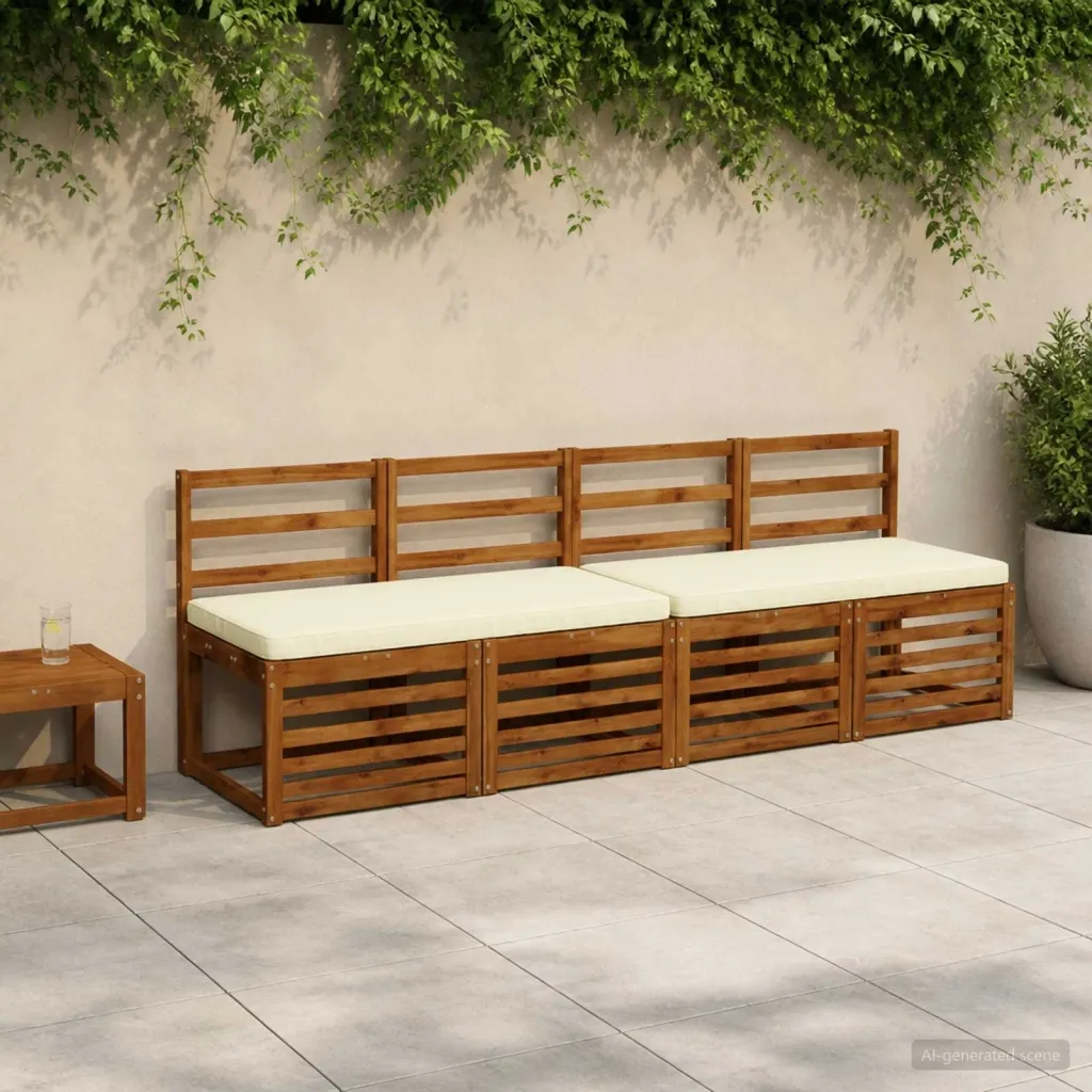 Jastučić za klupu - 1 dio VUGHT 100% poliester Krem - Krem 100 x 50 x 5 cm Poliester