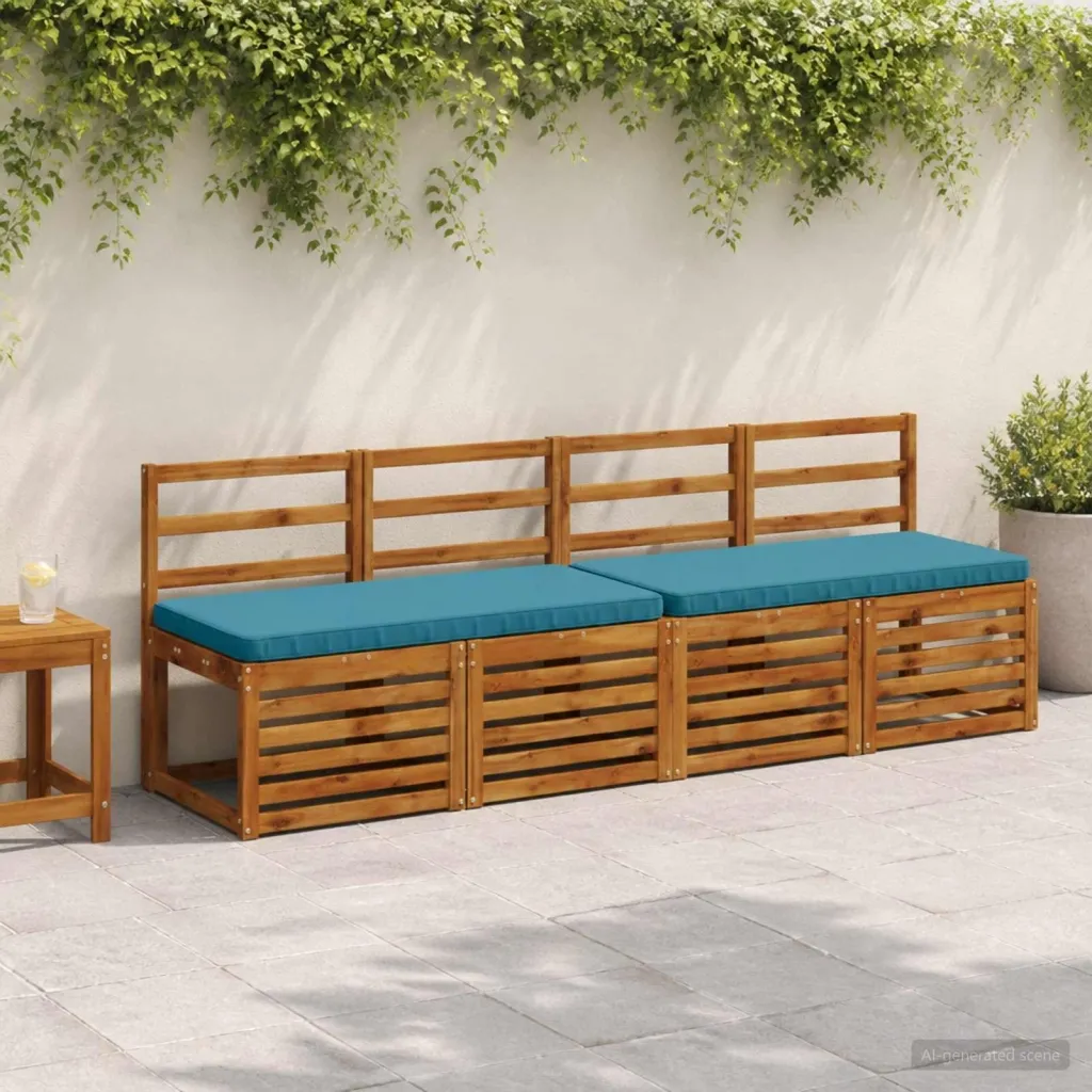 Jastučić za klupu - 1 dio VUGHT 100% poliester Svjetloplava - Svjetloplava 120 x 50 x 5 cm Poliester