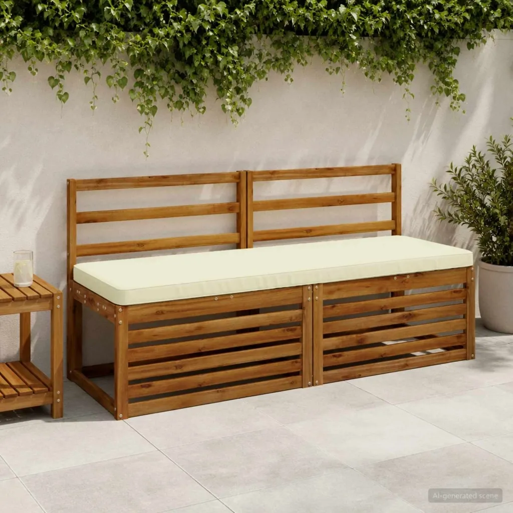 Jastučić za klupu - 1 dio VUGHT 100% poliester Krem - Krem 140 x 50 cm Poliester