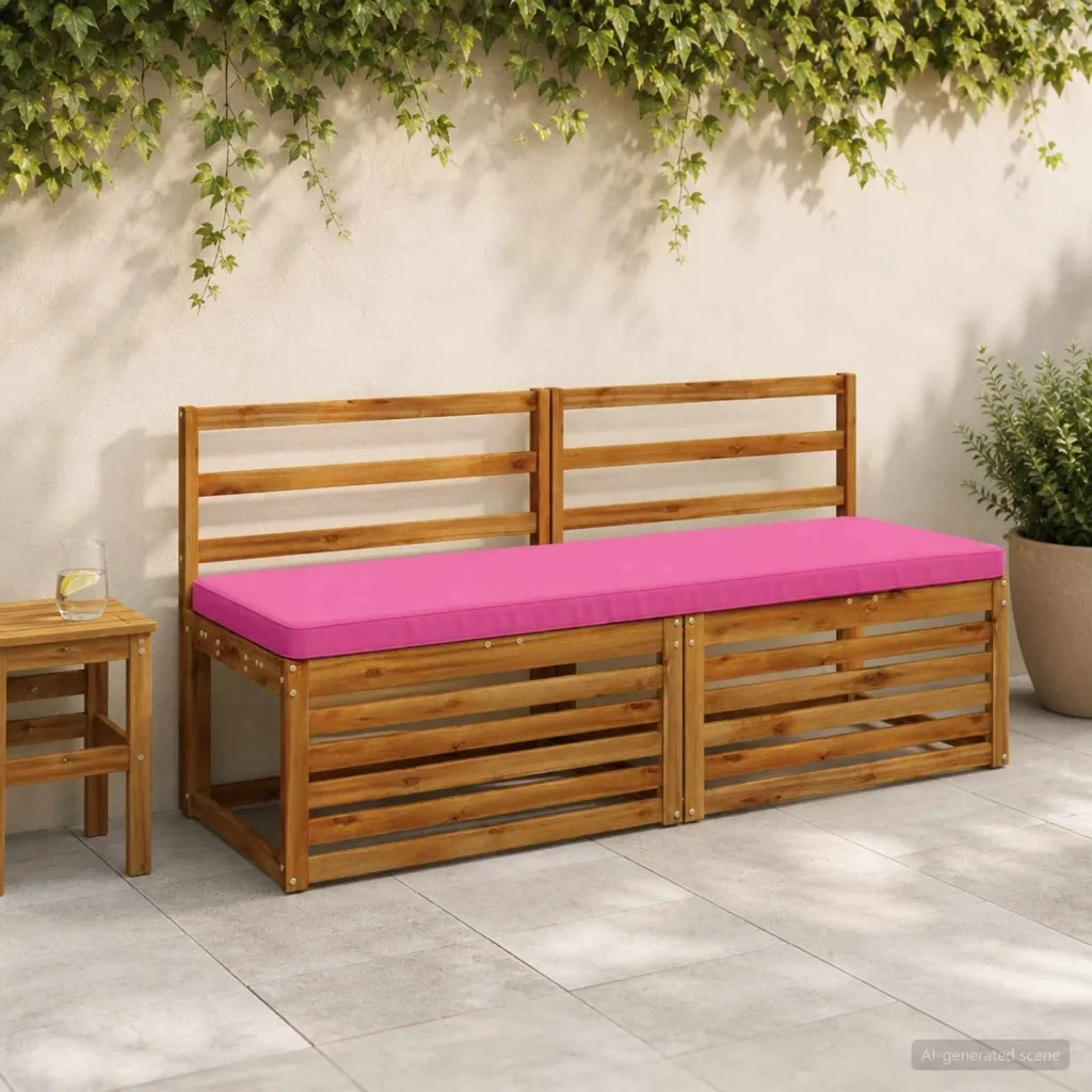 Jastučić za klupu - 1 dio VUGHT 100% poliester Ružičasta - Ružičasta 140 x 50 cm Poliester