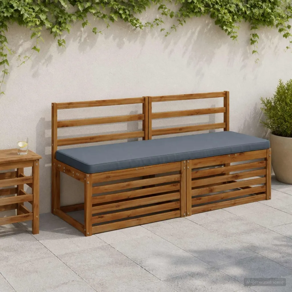 Jastučić za klupu - 1 dio VUGHT 100% poliester Plava - Plava 160 x 50 cm Melange